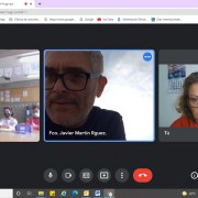 Un instante del tallerr online "ODS al Cole"