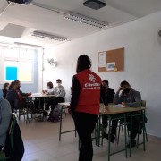 Un instante del taller "Los ODS al Cole"