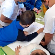 Un instante de las actividades realizadas por el alumnado