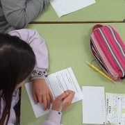 El alumnado realizando las actividades
