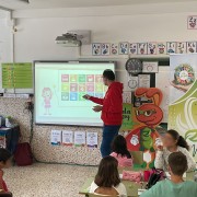 Un instante del taller "Los ODS al Cole"
