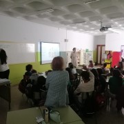 Un instante de la actividad con el alumnado