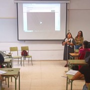 Un instante del taller impartido por la ONCE